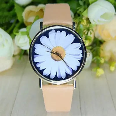 Women Bracelet Watch Women Wristwatch Daisy Printed Dress Hour Quartz Clock Relogio Feminino Gift 1