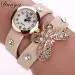 Women Bracelet Watches Rhinestone Crystal Relogio Feminino Pu Leather Gift Dress Clock 1
