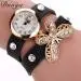 Women Bracelet Watches Rhinestone Crystal Relogio Feminino Pu Leather Gift Dress Clock 2