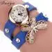 Women Bracelet Watches Rhinestone Crystal Relogio Feminino Pu Leather Gift Dress Clock 3