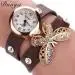 Women Bracelet Watches Rhinestone Crystal Relogio Feminino Pu Leather Gift Dress Clock 4
