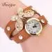 Women Bracelet Watches Rhinestone Crystal Relogio Feminino Pu Leather Gift Dress Clock 5