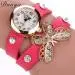 Women Bracelet Watches Rhinestone Crystal Relogio Feminino Pu Leather Gift Dress Clock 7