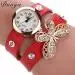 Women Bracelet Watches Rhinestone Crystal Relogio Feminino Pu Leather Gift Dress Clock 8