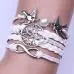 Women Bracelets Infinity Handmade Adjustable Pigeon Pu Leather Multilayer Bracelet Wristband Gift For Girl 1