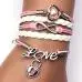 Women Bracelets Infinity Pearl Heart Lock Friendship Pu Leather Charm Bracelet Alloy Cute Gift For Girl 1