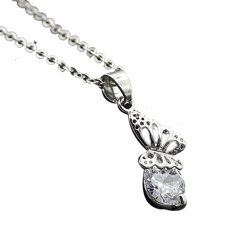 Women Butterfly Pendant Necklace Chain Necklace Jewelry Feida 1