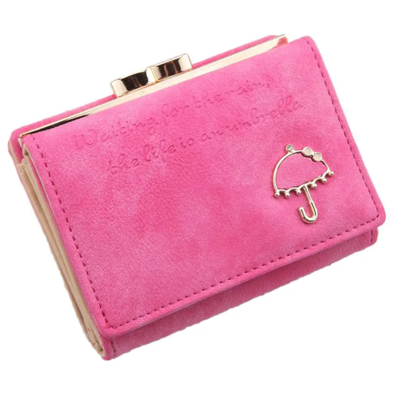 Women Button Clutch Purse Short Wallet Card Holder Purse Gift 1