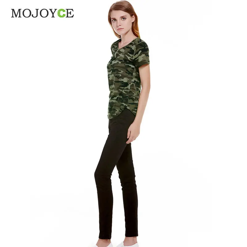 Women Camouflage Pocket T-Shirts Army Print Clothes Short Sleeve T-Shirt Roupas Femininas Blusa Shirts Loose Vestidos Top Tees 2