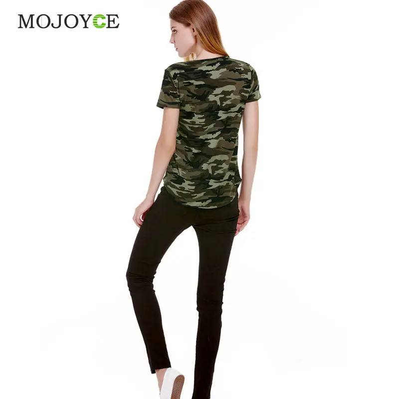 Women Camouflage Pocket T-Shirts Army Print Clothes Short Sleeve T-Shirt Roupas Femininas Blusa Shirts Loose Vestidos Top Tees 4