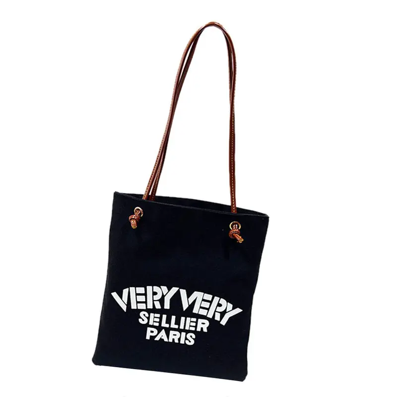 Women Canvas Shoulder Bag Messenger Printing Shopping Bag 1