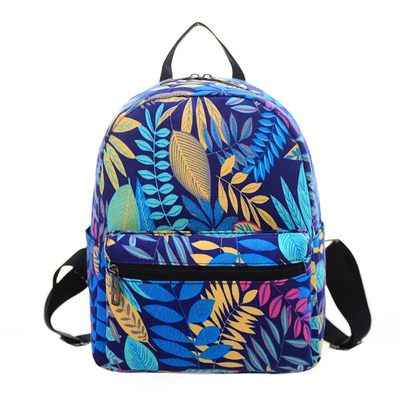 Women Canvas Shoulder Bag Printing Bag School Backpack Rucksack 1
