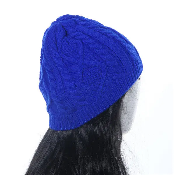 Women Caps Knitting Beanies Hat Solid Color Warm Soft Skullies Beanie Cap Hats Touca Gorro Knitted Caps 3