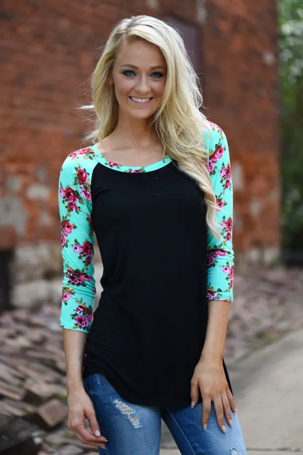 Women Casual Patchwork Flower Print Shirts Half Sleeve Floral Solid Blouse Vintage Tops Ladies Tops M0082 8