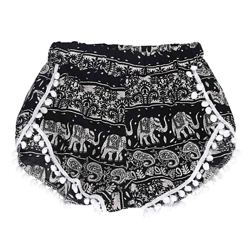 Women Casual Printed Shorts Plus Size Women's Shorts Casual Short Pants High Waist Short Beach 3