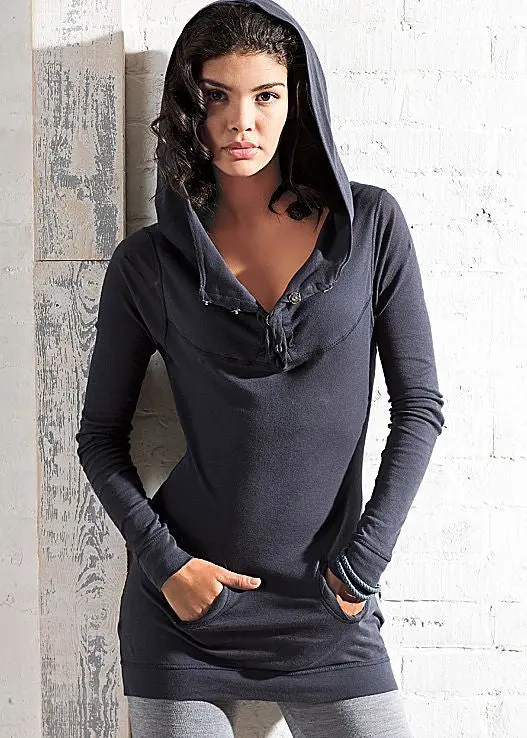 Women Casual Slim Women T-Shirt Women Long Sleeve V-Neck Solid Sweatshirt With Hat Tops X0320 1