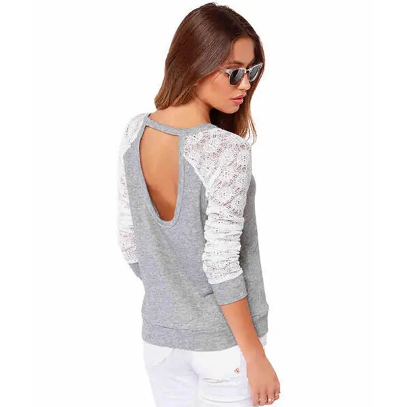 Women Clothes Blouse Women's Shirt Long Sleeve Blouse Tops Lady Embroidery Lace Crochet Shirts Plus Size Sxxl 2