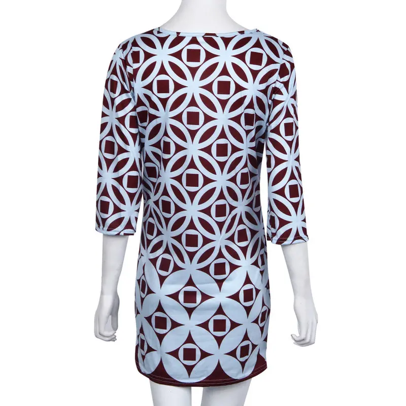Women Clothing Fasion Elegant Vintage Coin Dress Vestidos Plus Size Feida 4