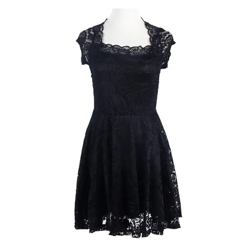 Women Clothing Vintage Party Bodycon Sexy Mini Lace Dress Black White Vestidos De Fiesta Dress Feida 1