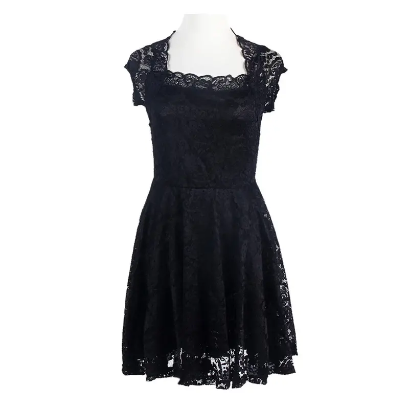 Women Clothing Vintage Party Bodycon Sexy Mini Lace Dress Black White Vestidos De Fiesta Dress Feida 4