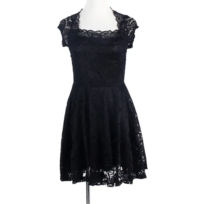 Women Clothing Vintage Party Bodycon Sexy Mini Lace Dress Black White Vestidos De Fiesta Dress Feida 5