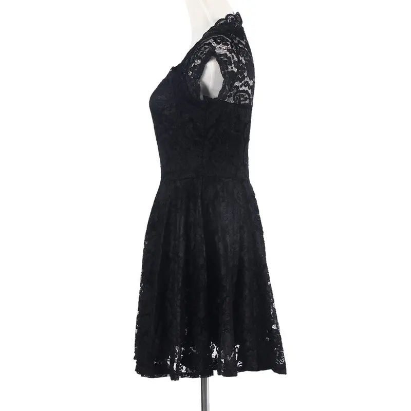 Women Clothing Vintage Party Bodycon Sexy Mini Lace Dress Black White Vestidos De Fiesta Dress Feida 6