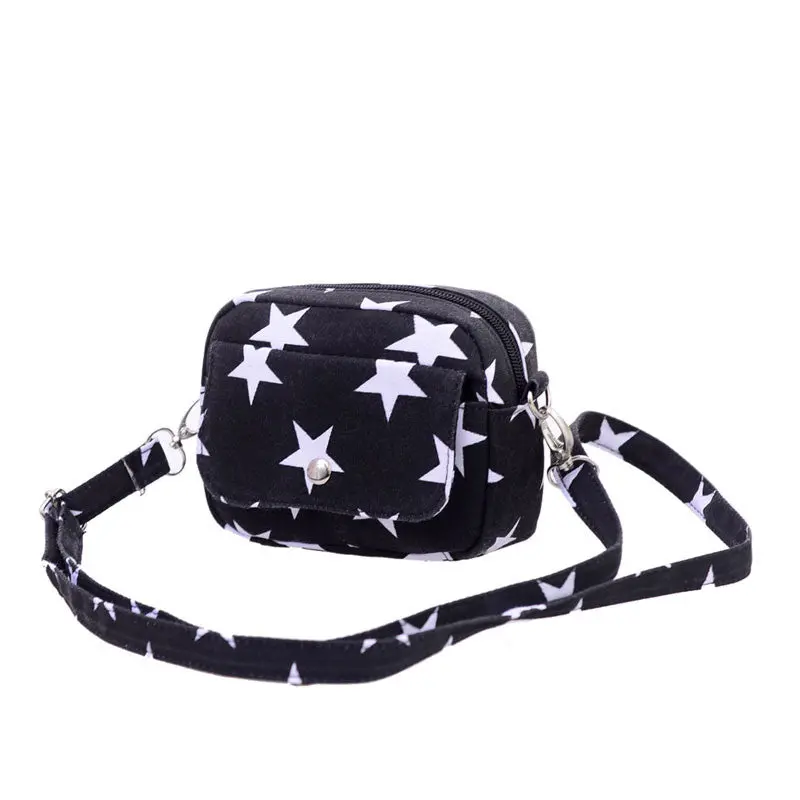 Women Clutches New Women Fashion Canvas Bags Mini Small Messenger Shoulder Bag Ladies Star Printed Casual Crossbody Handbag 1
