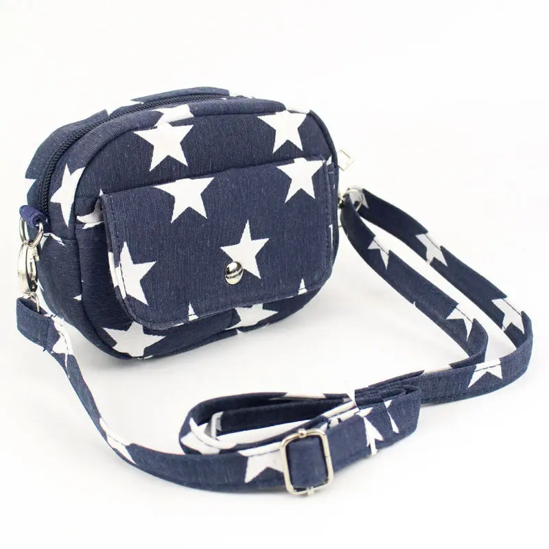 Women Clutches New Women Fashion Canvas Bags Mini Small Messenger Shoulder Bag Ladies Star Printed Casual Crossbody Handbag 3