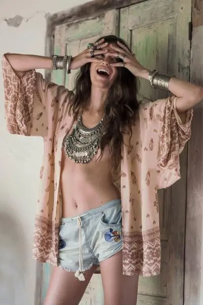 Women Coat Casual Boho Printed Floral Chiffon Loose Sleeve Shawl Kimono Cardigan Tops Cover Up Blouse Casaco Feminino Sweater 3