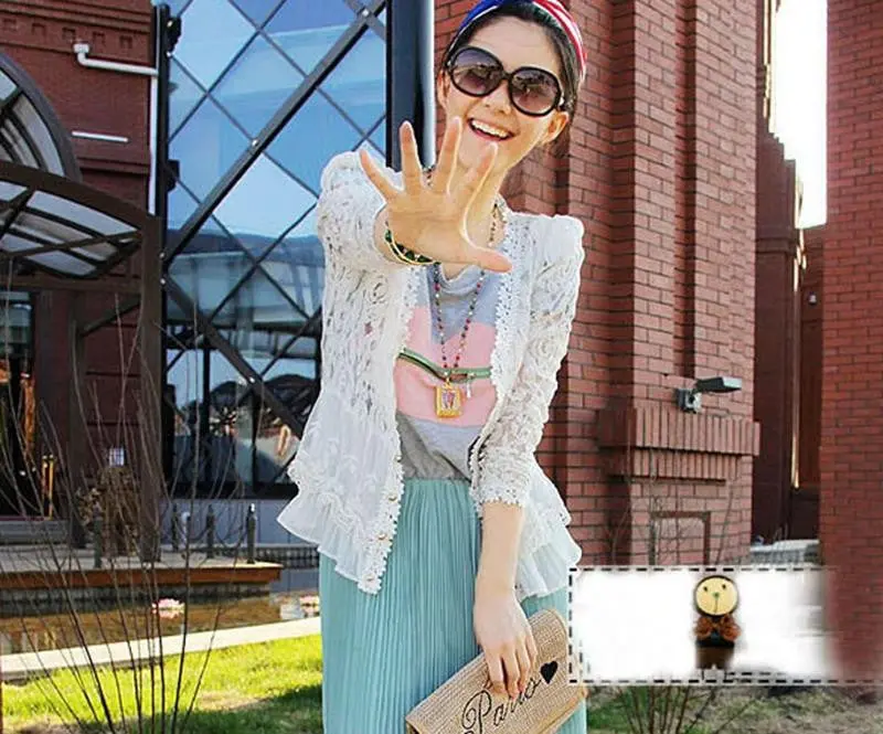 Women Collar Tops Long Sleeve Blouse Lace Dressed Shirts Vetement S Dames Bloezen 2