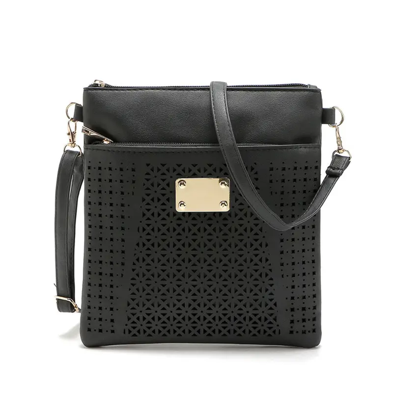 Women Crossbody Satchels Hollow Out Crossbody Shoulder Messenger Bags Flower Pu Leather Women's Hbags Bolsas 1