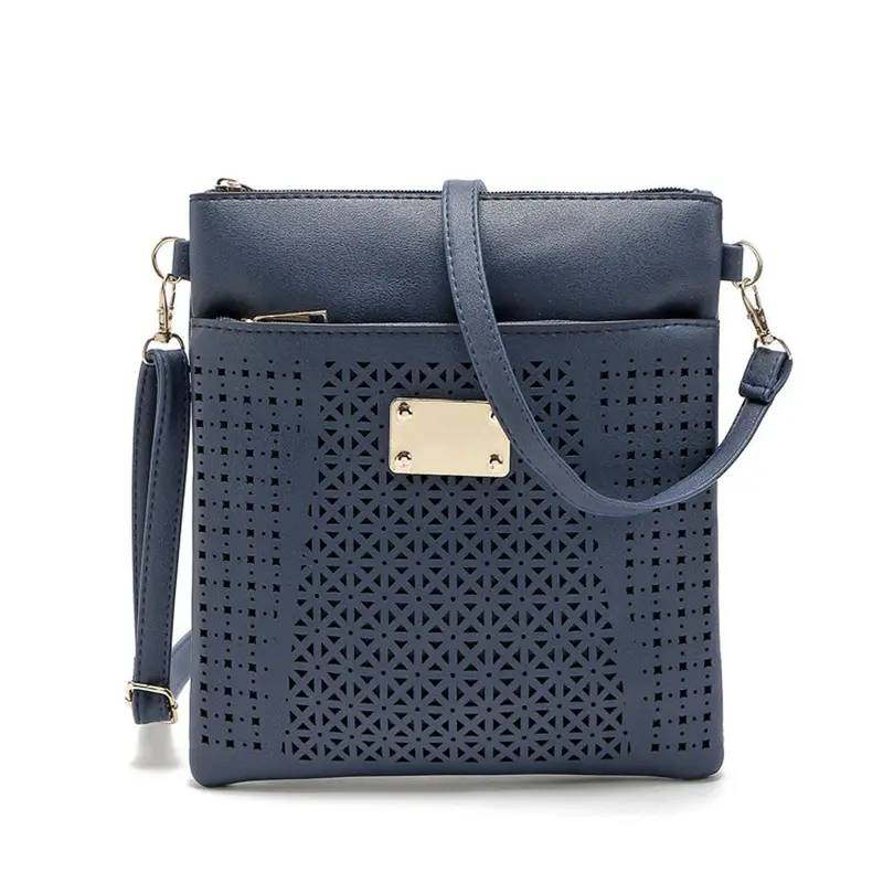 Women Crossbody Satchels Hollow Out Crossbody Shoulder Messenger Bags Flower Pu Leather Women's Hbags Bolsas 2