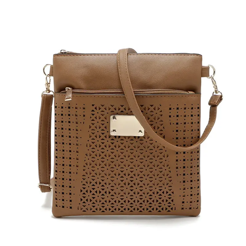 Women Crossbody Satchels Hollow Out Crossbody Shoulder Messenger Bags Flower Pu Leather Women's Hbags Bolsas 3