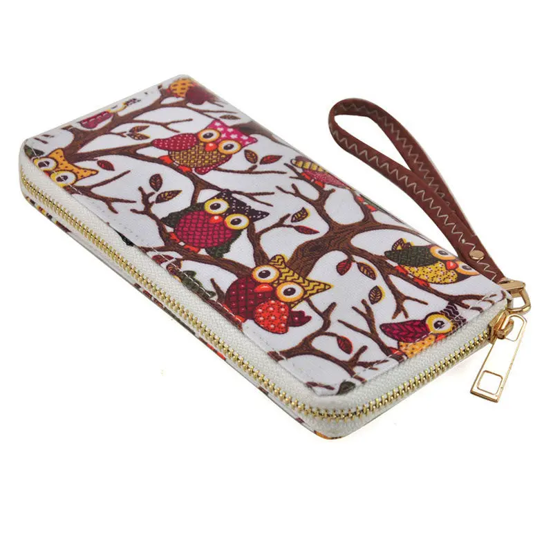 Women Cute Owl Printing Wallet Ladies Clutches Card Holder 1
