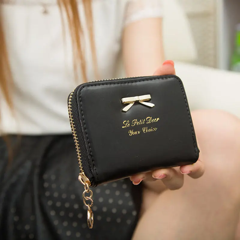 Women Cute Purse Clutch Wallet Short Small Bag Pu Card Holder 1