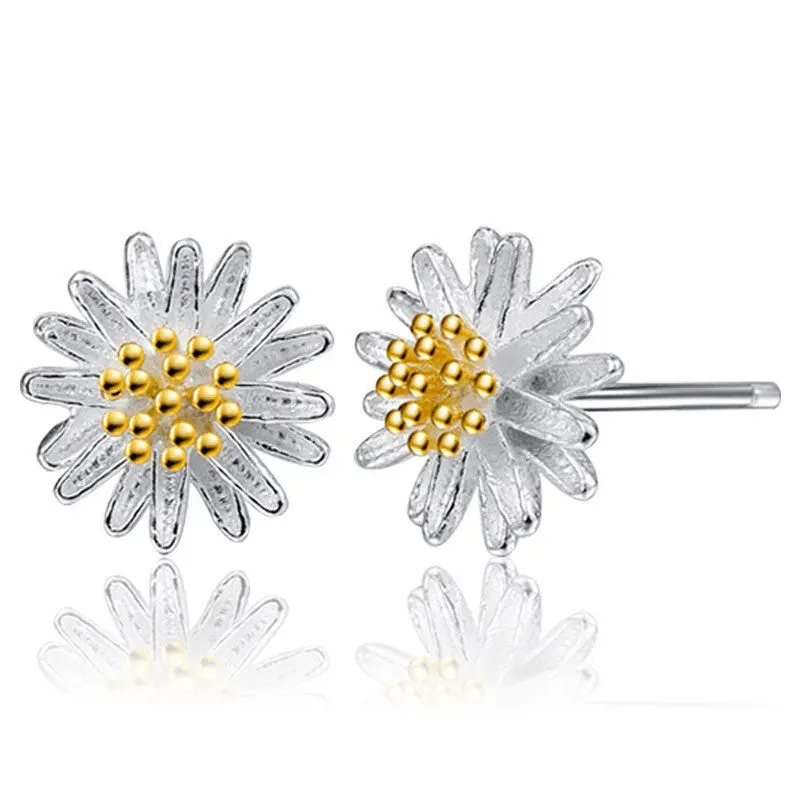 Women Daisy Flower Earrings Ear Stud Earrings For Women Flower Earings Gift For Girlfriend 2