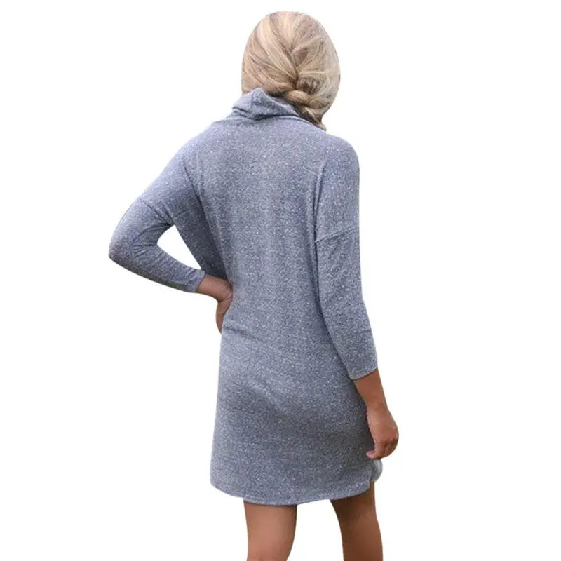 Women Dress Long Sleeve Sweater Casual Dresses Roupas Femininas Vestidos 3