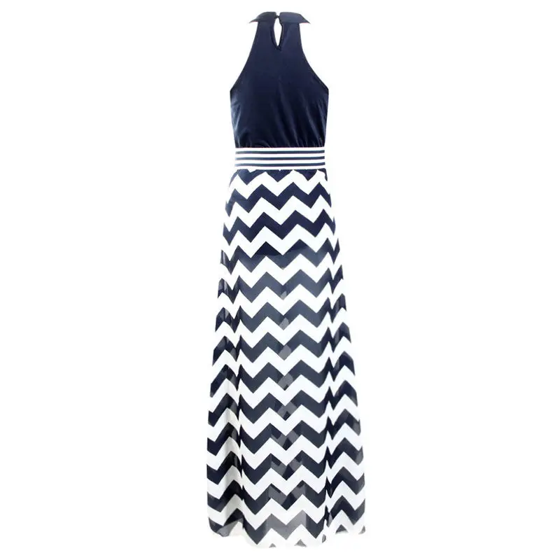 Women Dress Sleeveless Vestidos Boho Long Dress Vestido De Festa Renda Party Beach O Neck Chiffon Dress 4