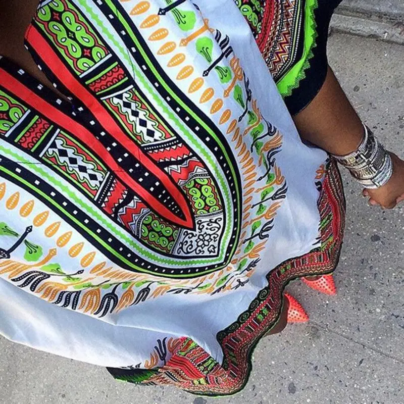 Women Dress Traditional African Printing Dress Casual Straight Mini Dresses Vestido De Festa Large Size Xl 3