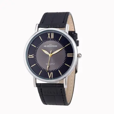 Women Dress Watches Pu Leather Mens Blue Ray Glass Clock Quartz Analog Watch Relogio Feminino Montre 1