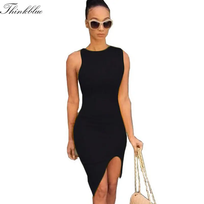 Women Dress Yellow Sleeveless Sexy Split Bodycon Dress Club Party Bandage Dress Elegant Casual Dresses For Women 1
