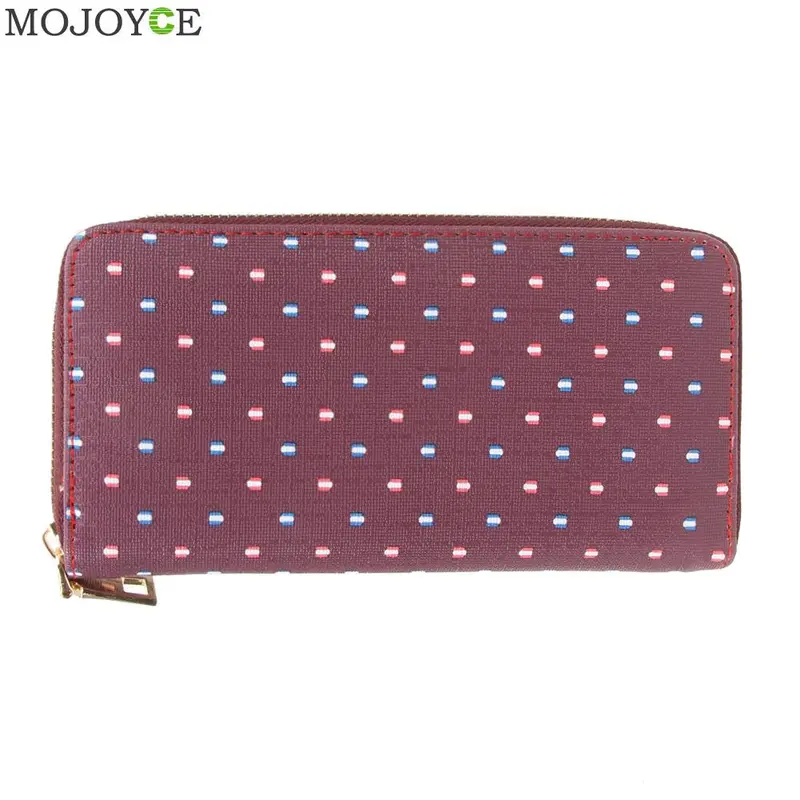 Women Fashion Pu Leather Wallet Zip Around Case Purse Lady Long Handbag Bag Zip Around Case Purse Bolsa Business Card Holder 2