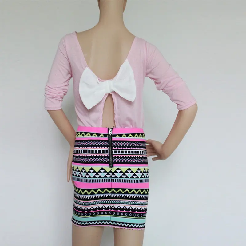 Women Floral High Waist Print Skirt Party Sexy Zipper Bodycon Skirt Free Shippihng Feida 4