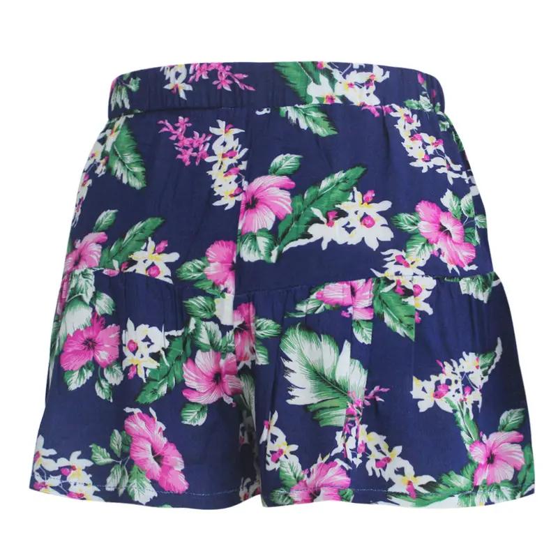 Women Floral Print Shorts Casual Slim Quality Cool Designer Shorts Short Femme Pantalones Cortos Mujer High Waist Shorts 2