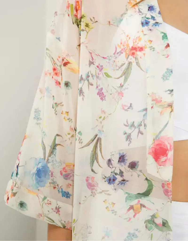 Women Floral Printed Tops Beach Half Sleeve Kimono Tops Sexy Casual Lady Girls Bohemian Vestido Mujer 6