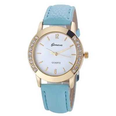 Women Geneva Quartz Watch Analog Leather Relogio Feminino Wrist Watch Relojes Mujer Women Watches 3