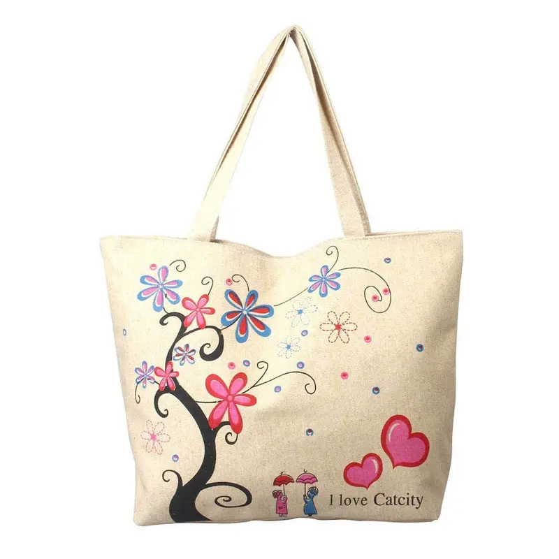 Women Girl Bag Canvas Large-Capacity Shoulder Bag Casual Tree Lover Pattern Hbags Women Bags Designer 1