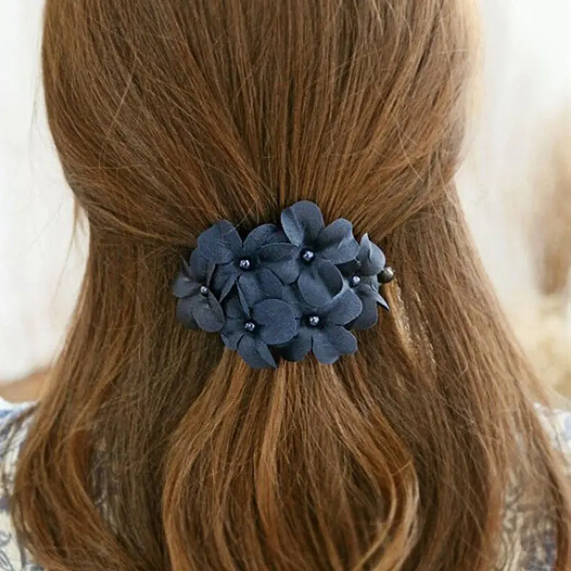Women Girl Handmade Headwear Flower Banana Barrette Hair Clip Hair Pin Luxury Girls Hairpins 1