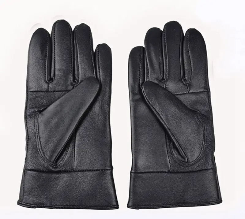 Women Girl Luxurious Gloves Leather Super Warm Gloves Cashmere Bow Warm And Elegant Mittens 2