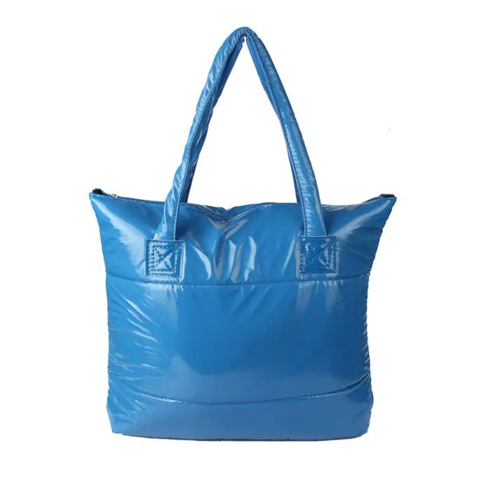 Women Girl Space Bale Cotton Handbag Feather Down Shoulder Bag 2